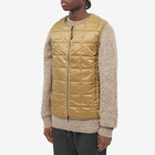 Taion Men's Crew Neck Zip Down Vest in Beige