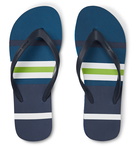 Orlebar Brown - Haston Striped Rubber Flip Flops - Blue