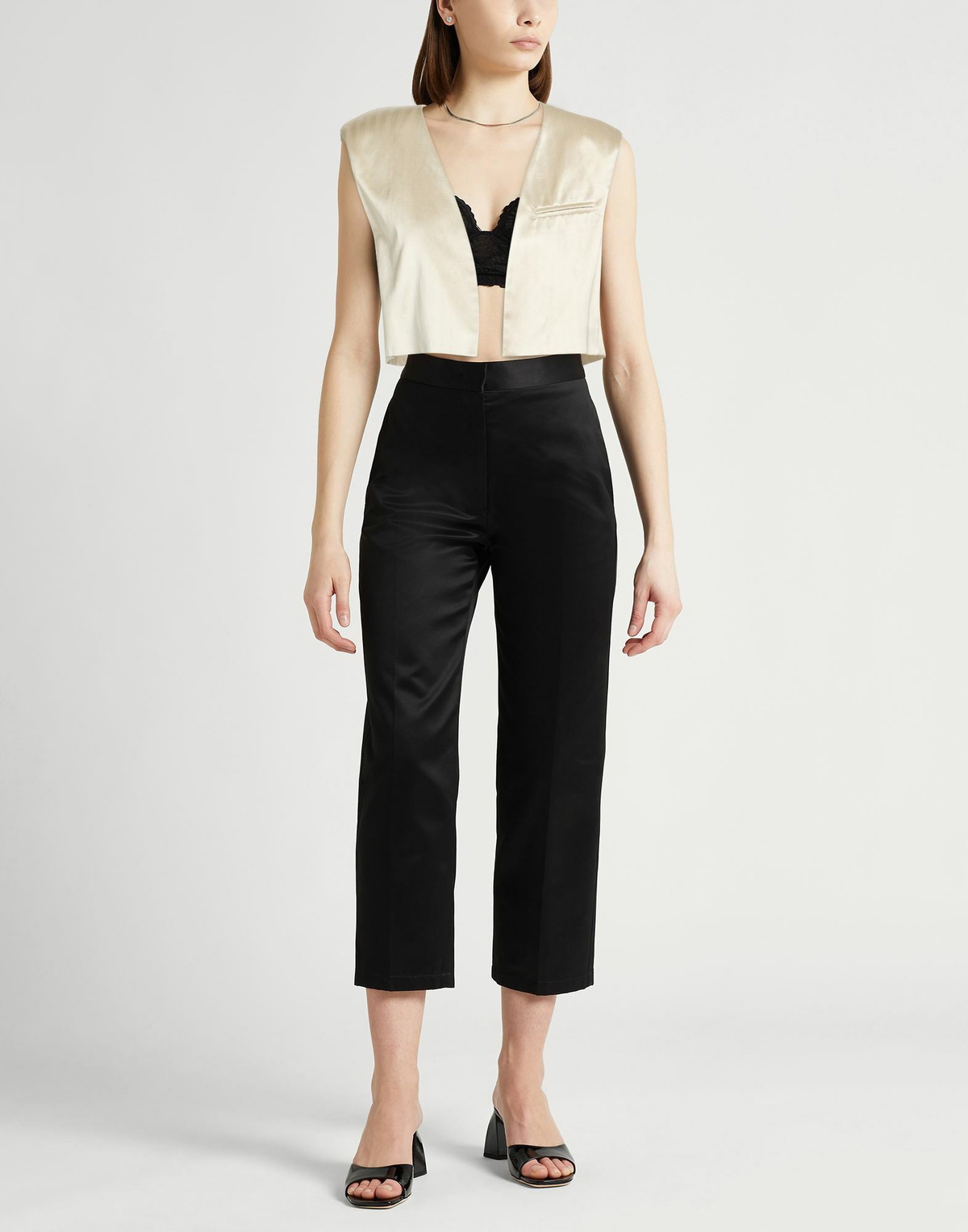 Forte_forte Womens Tailored Vest in Beige