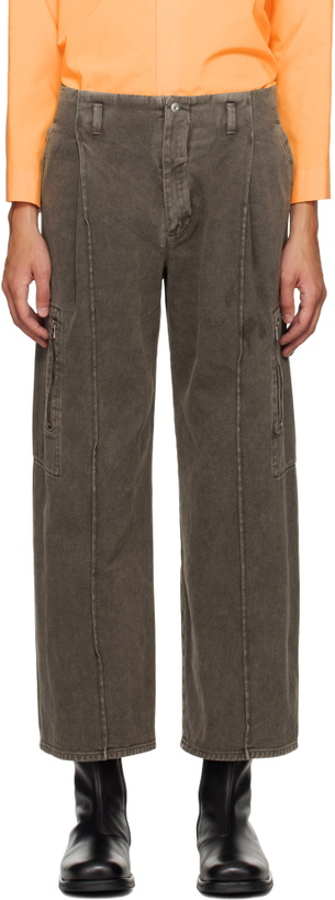 Photo: Omar Afridi Brown Octet 2D Denim Cargo Pants