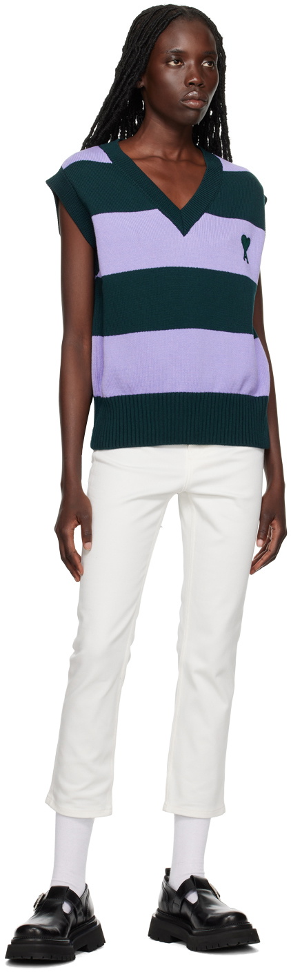 AMI Alexandre Mattiussi White Cropped Jeans