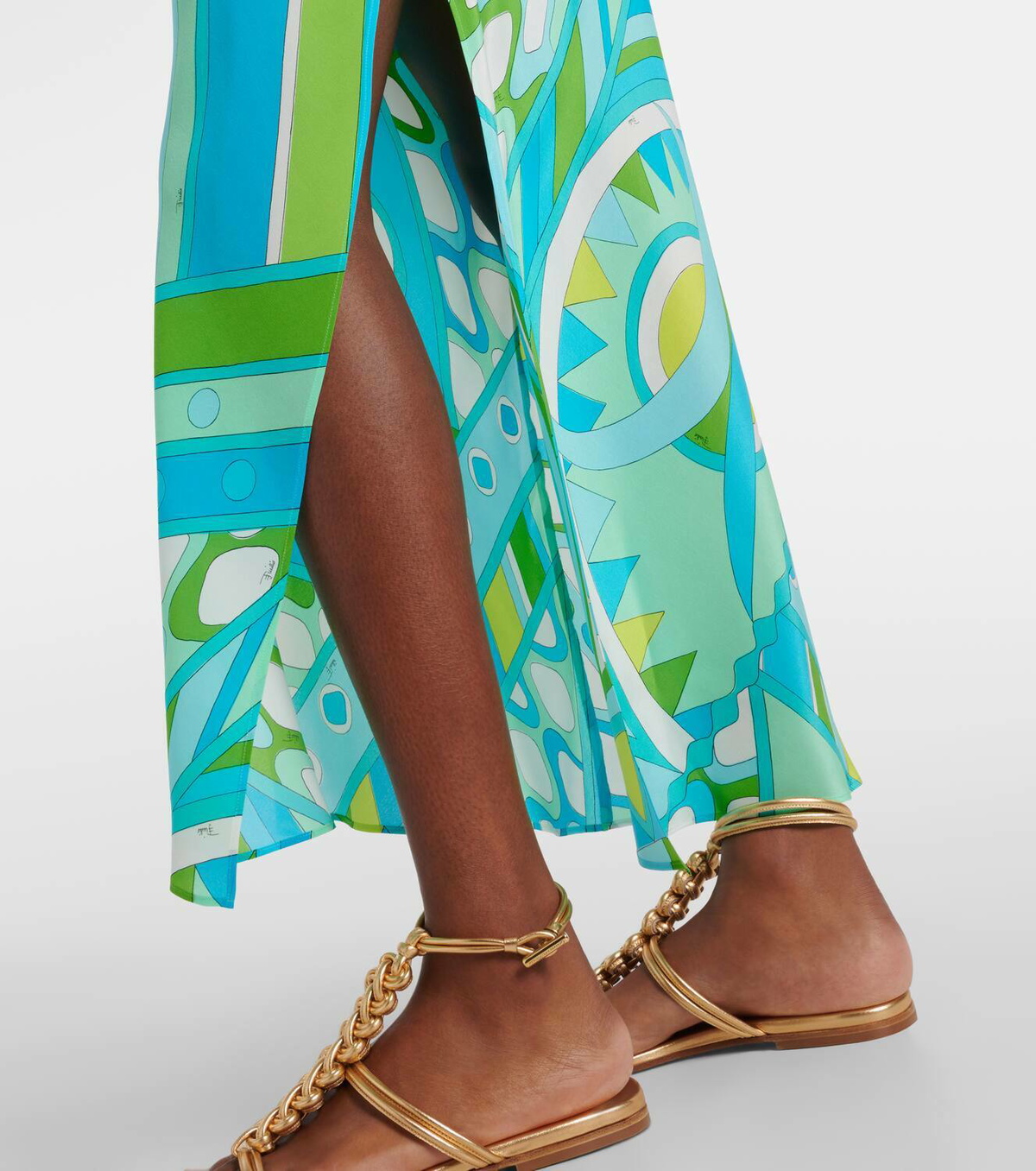 Pucci Vivara silk crêpe de chine maxi dress Emilio Pucci