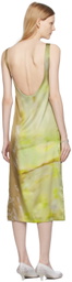 Serapis Khaki Open Back Midi Dress