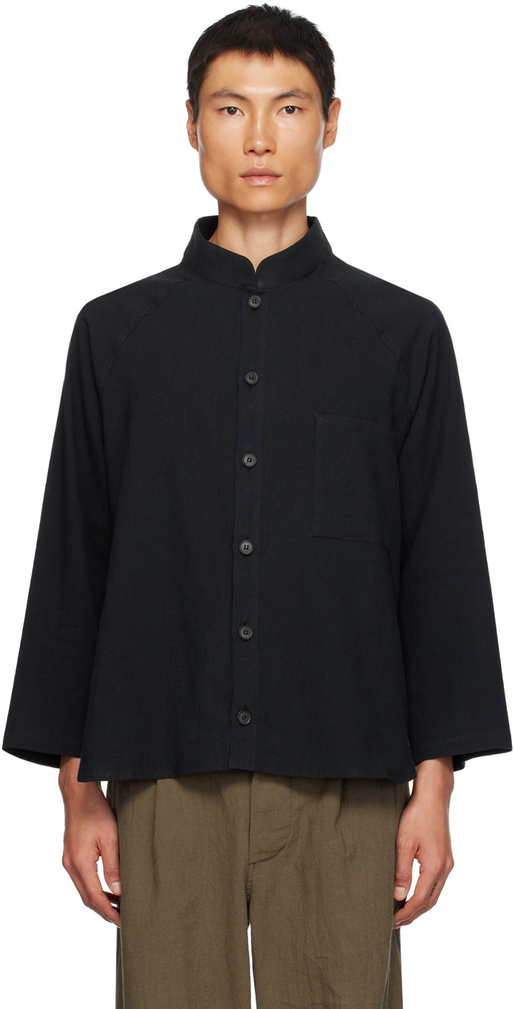 XENIA TELUNTS Black Raglan Sleeve Shirt