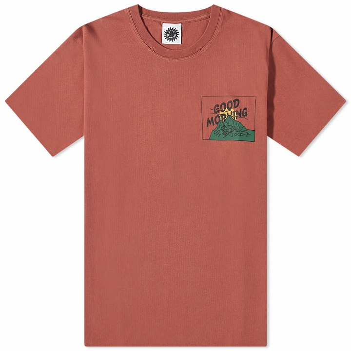 Photo: Good Morning Tapes Men's Mountain T-Shirt in Clay