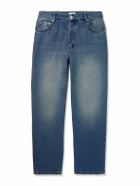 Pop Trading Company - DRS Arch Straight-Leg Logo-Embroidered Jeans - Blue