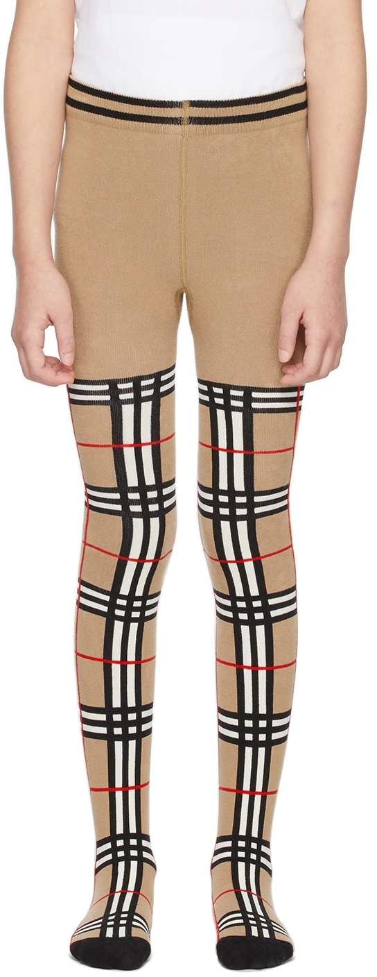 Check Stretch Jersey Leggings in Archive beige - Women, Nylon | Burberry®  Official