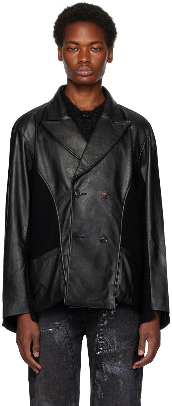 Andersson Bell Black Paneled Leather Jacket Andersson Bell