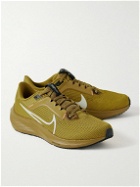 Nike Running - Air Zoom Pegasus 40 Rubber-Trimmed Mesh Running Sneakers - Brown