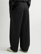 The Row - Kenzai Straight-Leg Virgin Wool and Mohair-Blend Trousers - Black