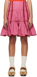 Paula Canovas Del Vas Pink Charm Midi Skirt