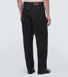 Dries Van Noten Marble-wash wide-leg jeans