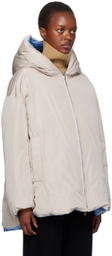 Max Mara Blue The Cube Taffy Reversible Down Jacket