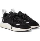Y-3 - Shiku Run Leather and Suede-Trimmed Mesh Sneakers - Black