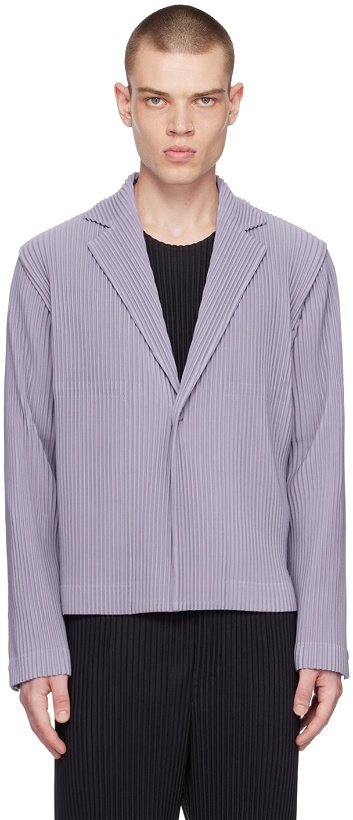 Photo: Homme Plissé Issey Miyake Purple Tailored Pleats 2 Blazer