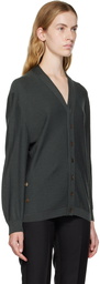 LEMAIRE Black V-Neck Cardigan