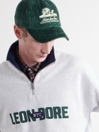 Aimé Leon Dore - Unisphere Embroidered Cotton-Blend Corduroy Baseball Cap - Green