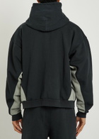 Gallery Dept. Panelled Hooded Cotton Sweatshirt Black Grey