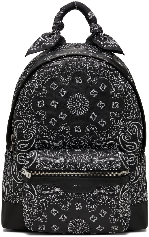 Photo: AMIRI Black Bandana Classic Backpack