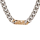 Alexander McQueen Men's Seal Logo Chain Necklace in Silver/Gold 