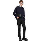 Thom Browne Navy Chunky Honeycomb Pique Sweatshirt