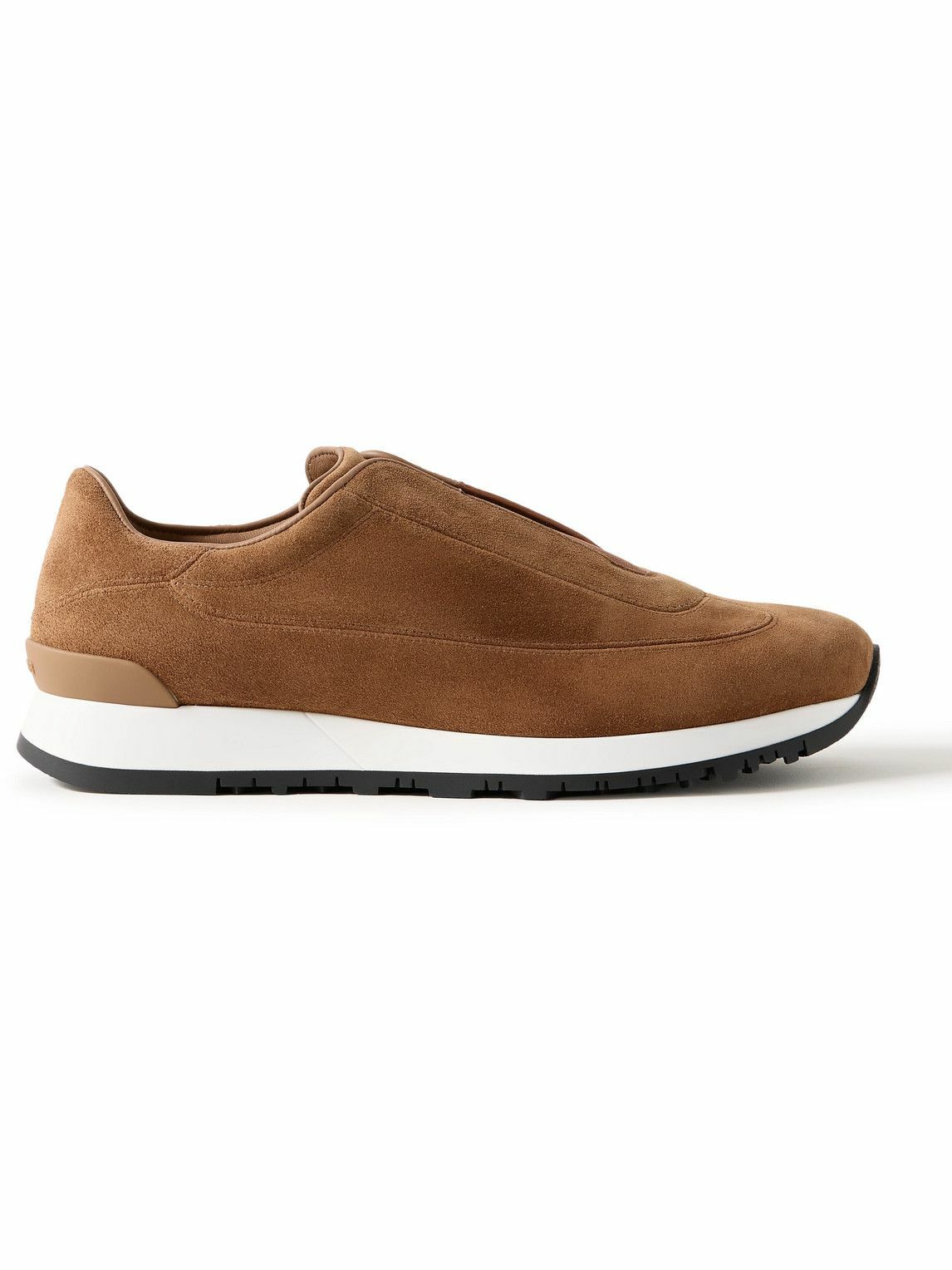 John Lobb - Lift Suede Slip-On Sneakers - Brown