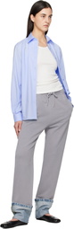 Moschino Jeans Gray Cotton Fleece Lounge Pants