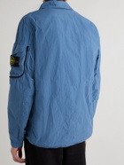 Stone Island - Logo-Appliquéd Garment-Dyed Naslan Light Overshirt - Blue