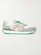 NEW BALANCE - Casablanca 237 Suede-Trimmed Logo-Jacquard and Leather Sneakers - White