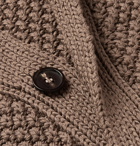 Ermenegildo Zegna - Textured-Knit Cotton and Silk-Blend Cardigan - Men - Brown