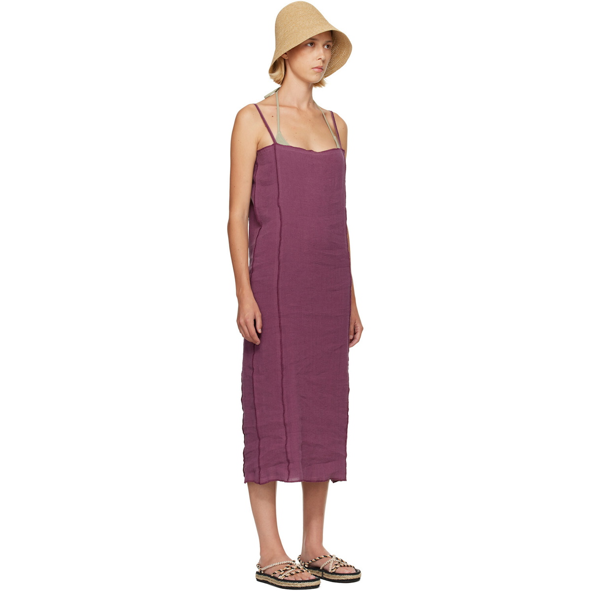 Baserange Purple Shok Slip Midi Dress
