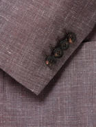 Lardini - Unstructured Wool, Silk and Linen-Blend Blazer - Brown