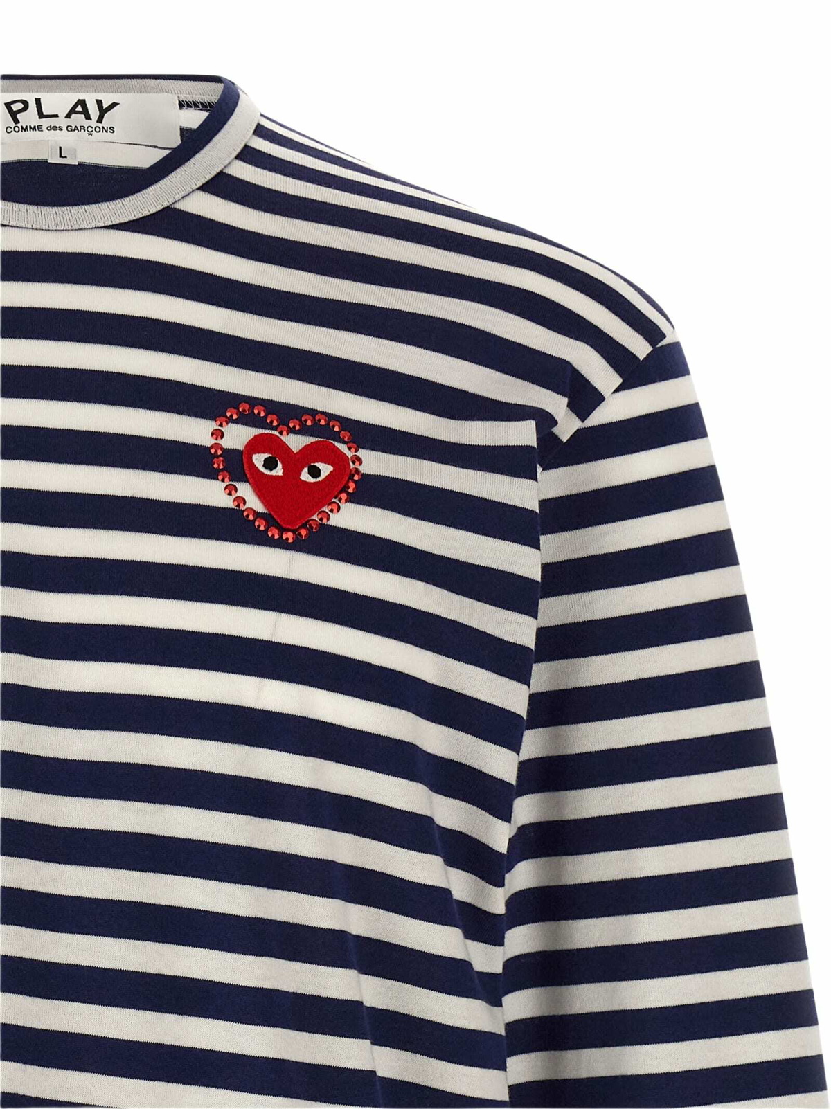 Comme des Garçons Play Logo Patch Stripes T-shirt