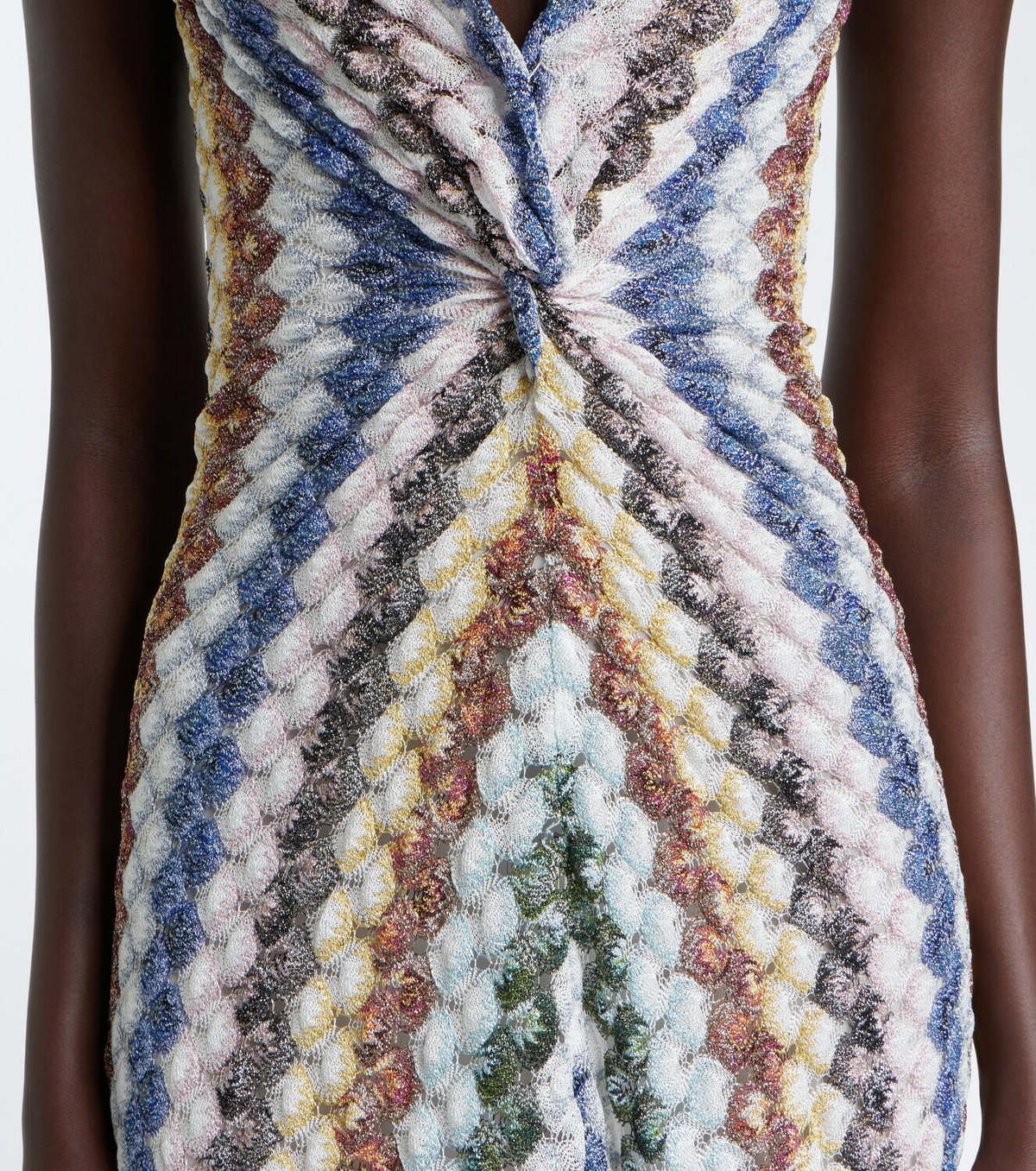 Missoni Lamé gathered maxi dress