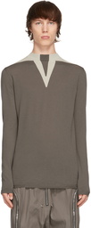 Rick Owens Grey Wool Round Neck Sweater