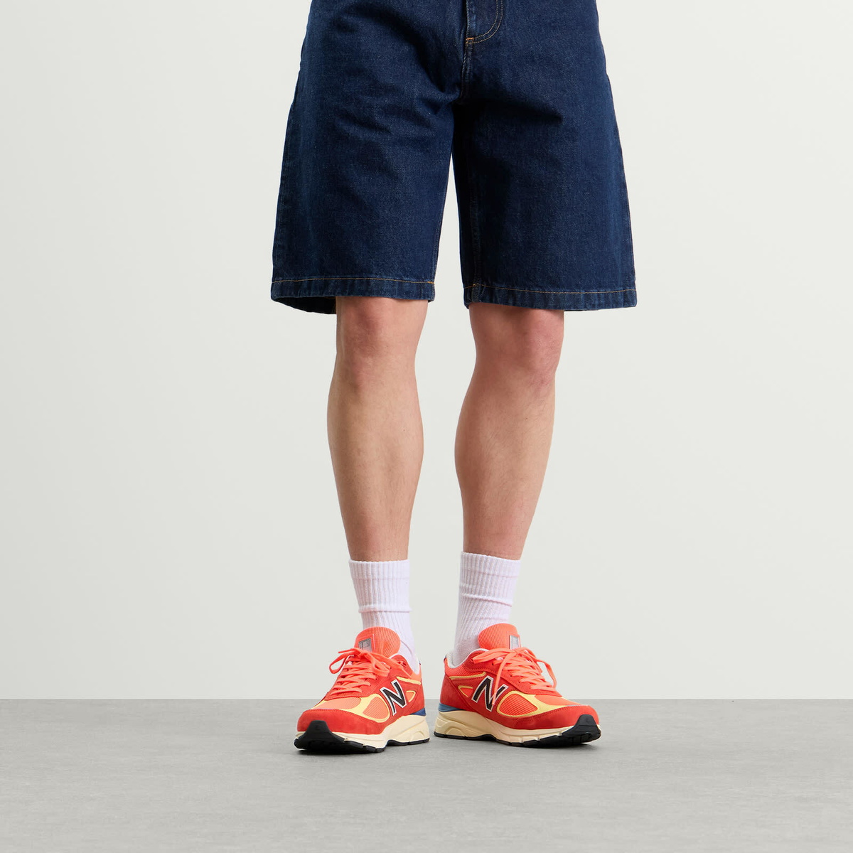 New Balance 990v4 Sneaker in Urgent Red