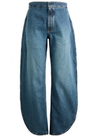 Alaïa Petal Barrel-leg Jeans Denim