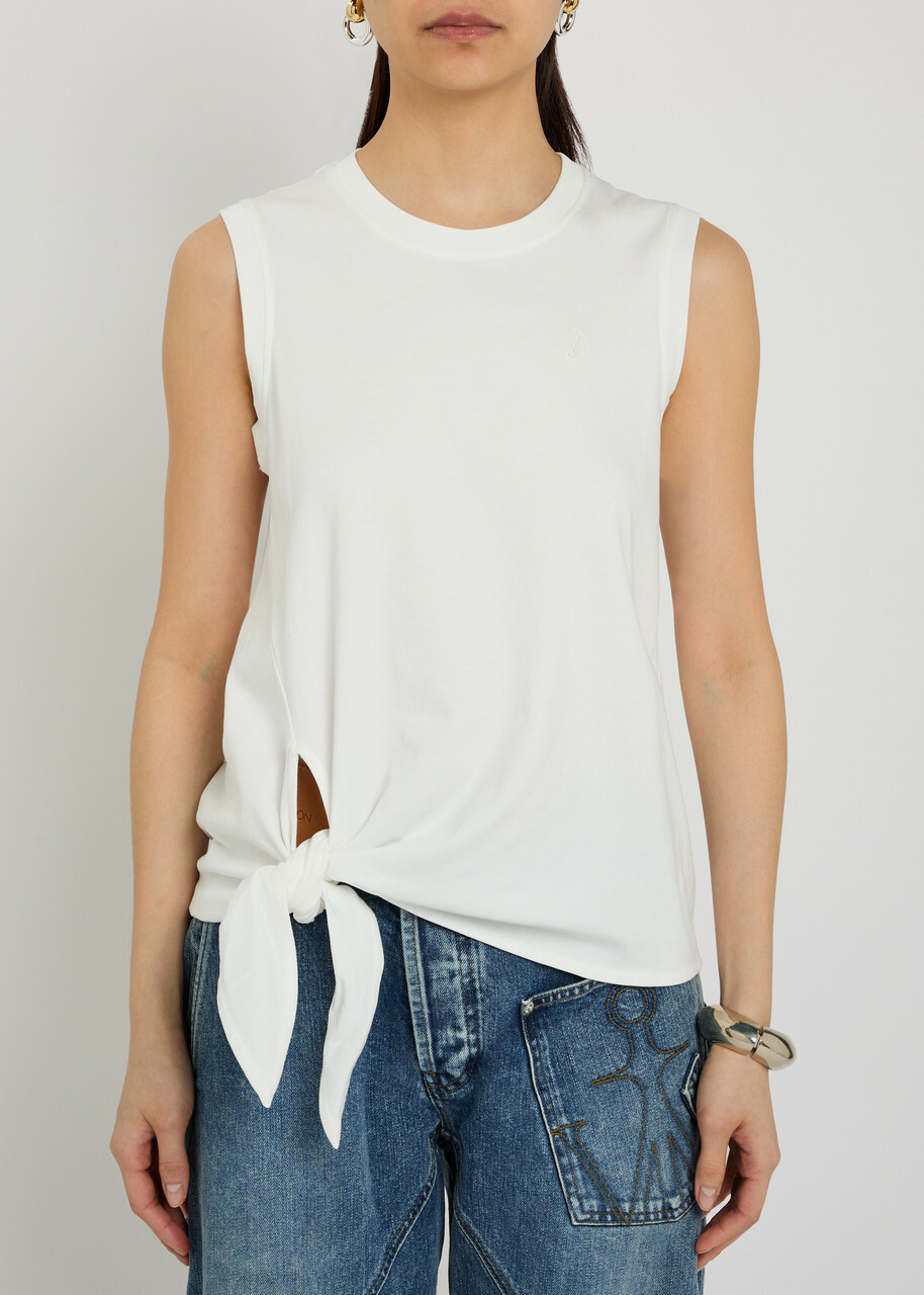 JW Anderson Knotted Cotton Tank top White