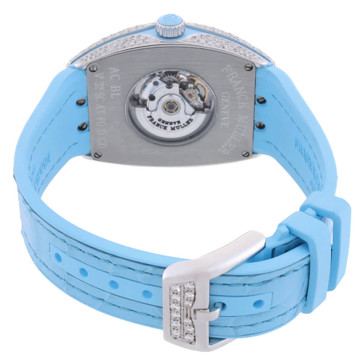 Franck Muller Vanguard Automatic Moon Phase Diamond Ladies Watch V 32 SC AT FO D CD AC BL AC
