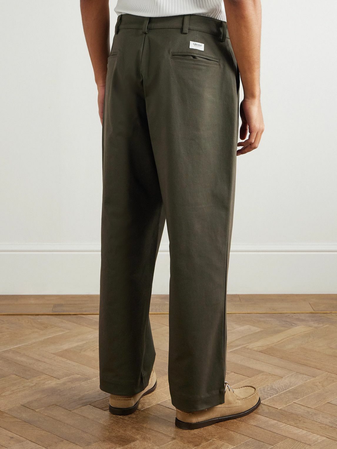 Ghiaia Cashmere - Straight-Leg Cotton Chinos - Green