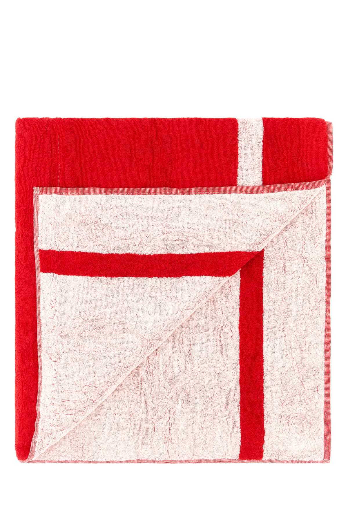 Kenzo Red Terry Fabric Beach Towel