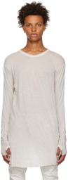 Boris Bidjan Saberi Grey Object-Dyed Long Sleeve T-Shirt