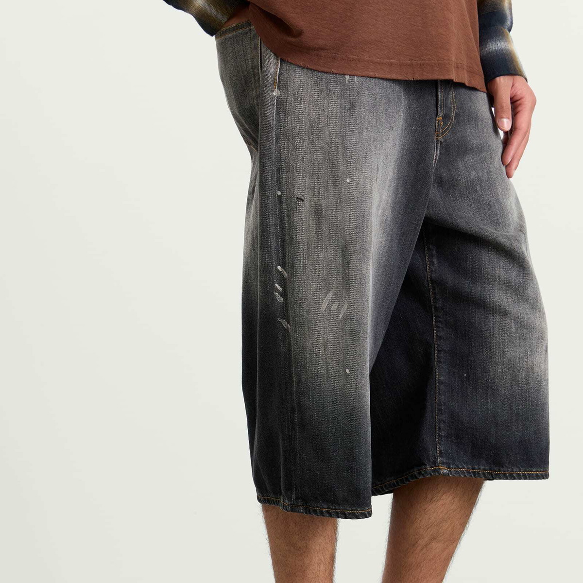 Acne Studios Men's Judda Trafalgar Denim Shorts in Black