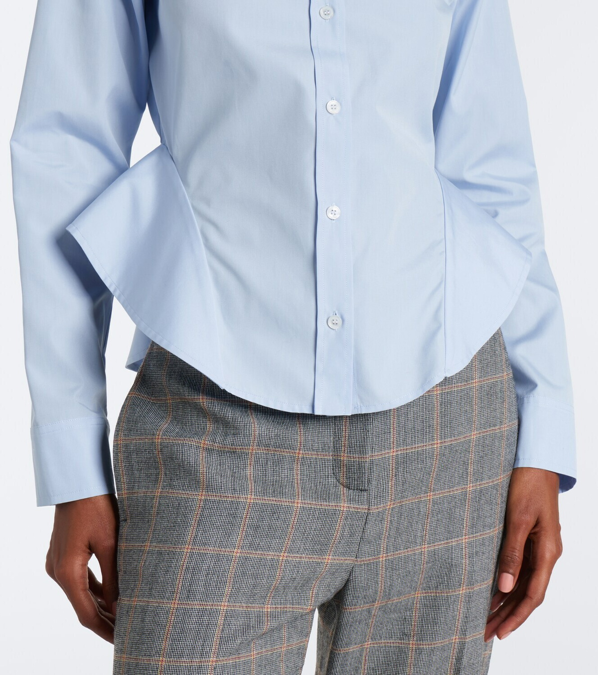 Stella McCartney Peplum cotton poplin shirt