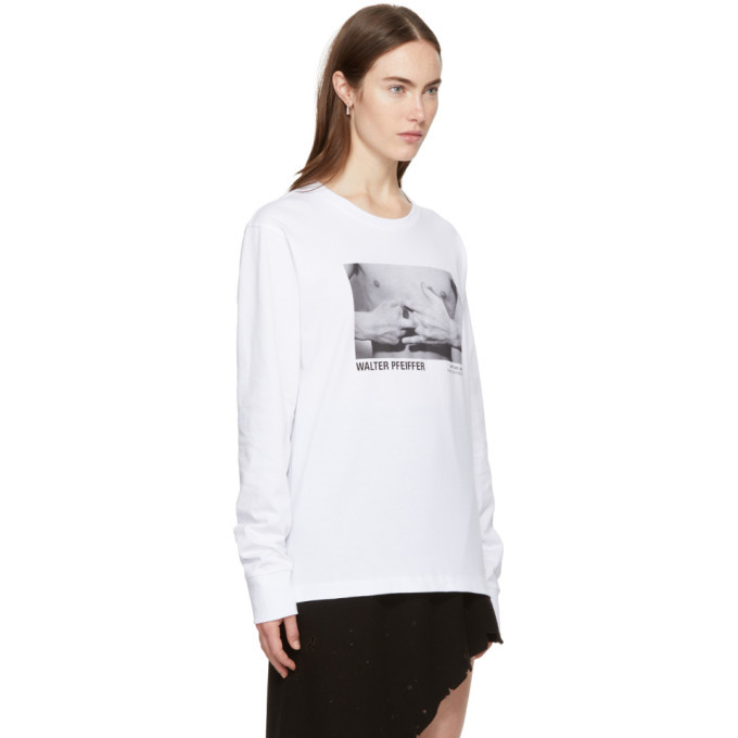 Helmut Lang White Walter Pfeiffer Edition Long Sleeve Hands 1984 T