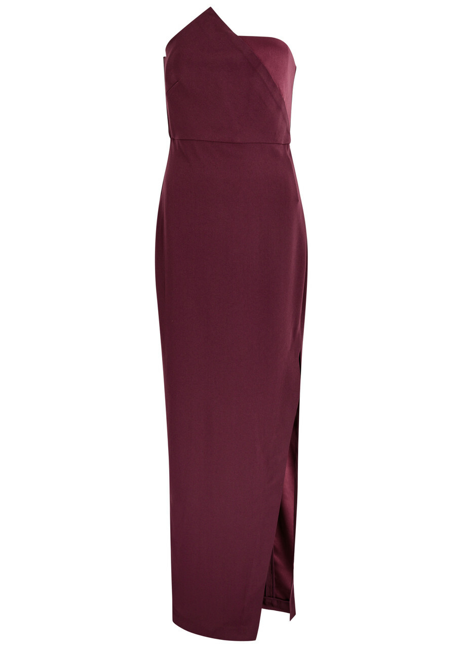 roland mouret burgundy dress ZAPAKA Women Burgundy Quinceanera Dress Strapless Off The Shoulder Lace  Appliqued Organza Long Ball Gown  ZAPAKA NZ