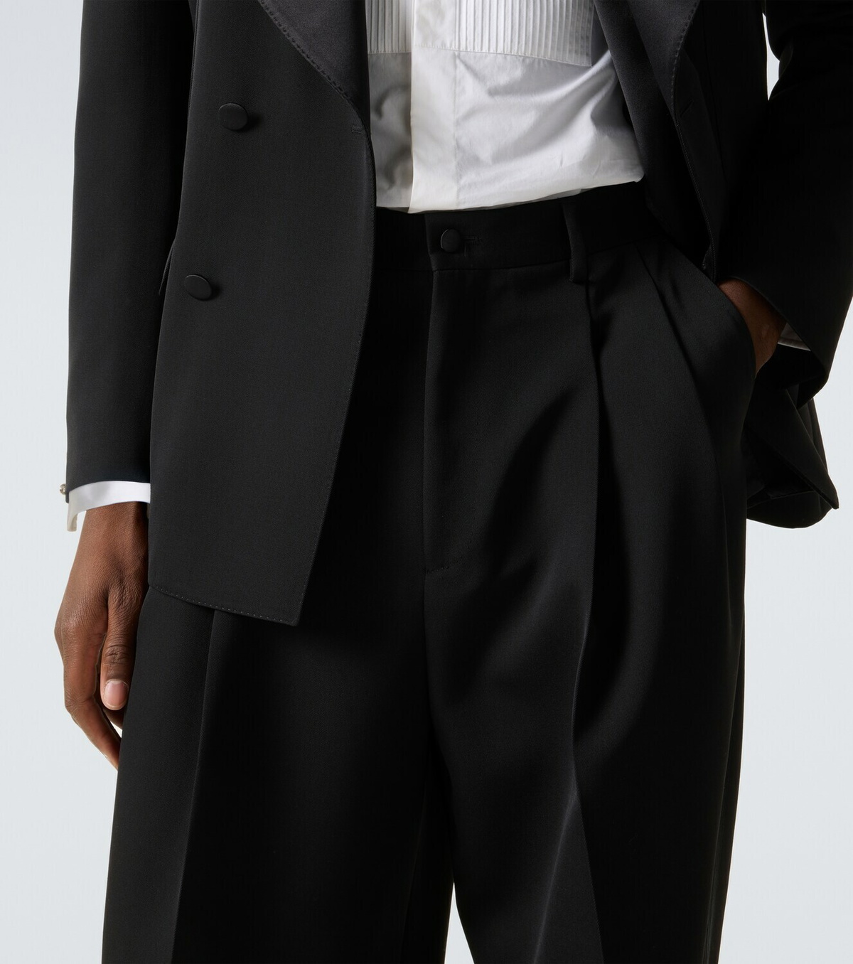 Dolce&Gabbana Wool and silk-blend gabardine suit pants