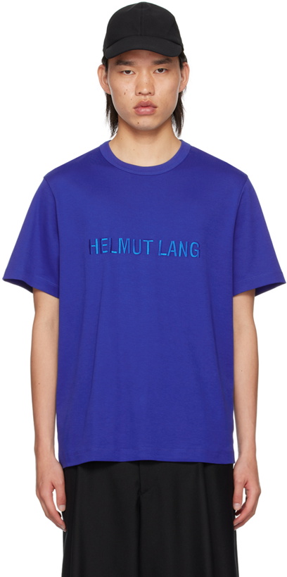 Photo: Helmut Lang Blue Embroidered Logo T-Shirt