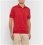 Kiton - Slim-Fit Cotton Polo Shirt - Red