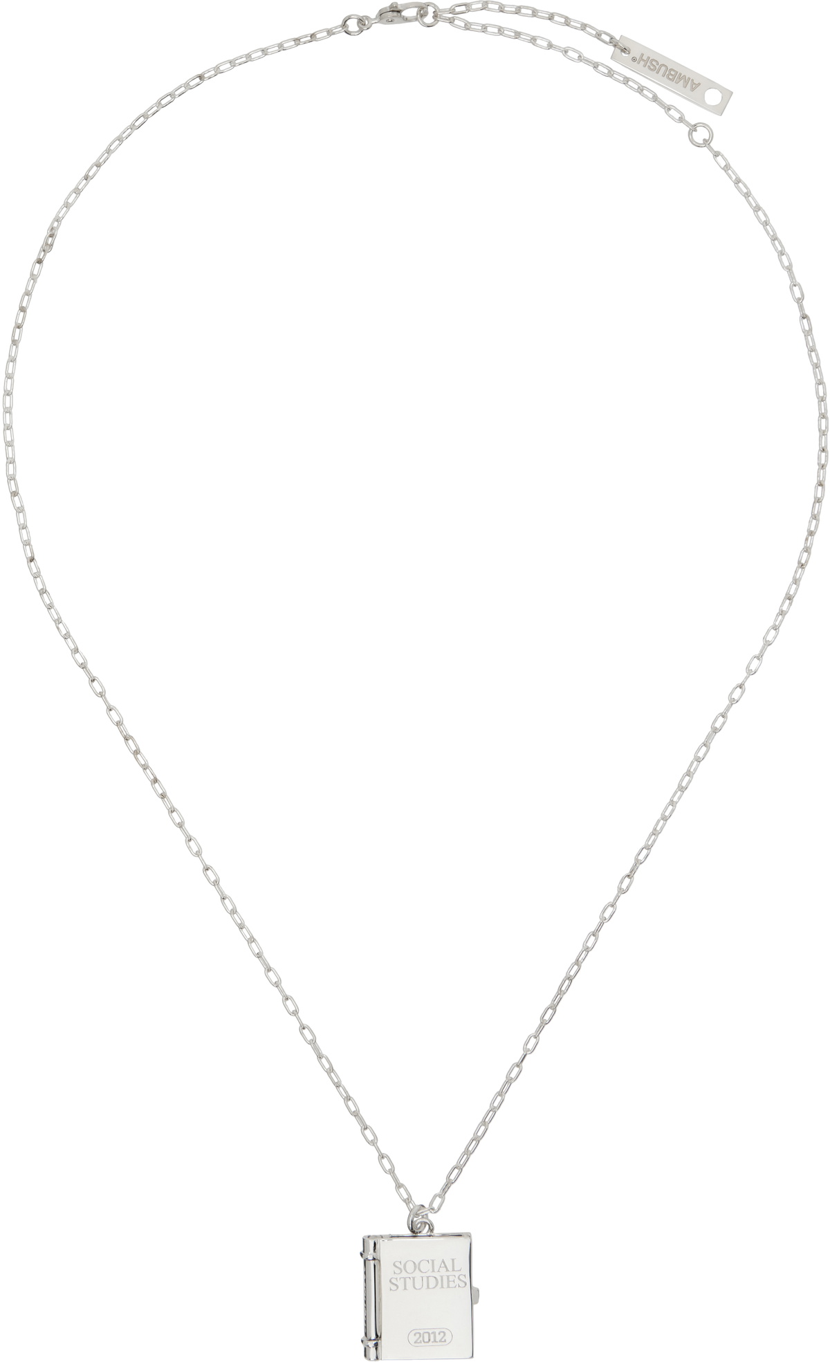 AMBUSH Silver 'Social Studies' Necklace